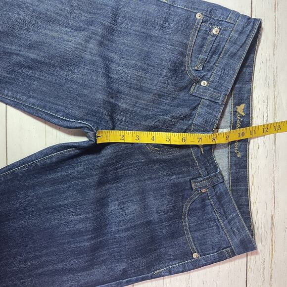 Wet Seal Jeans Womens Size 9 Blue Straight Leg Lo Rise Dark Wash Denim 28x27 - Picture 7 of 14
